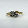 18ct Gold & Platinum 0.50ct Diamond Toi et Moi Ring 750 Size Q 