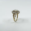 Vintage 9ct Gold Opal & Diamond Cluster Ring Size