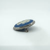 Vintage Sterling Silver Wedgewood Cupid Cherub Blue Jasper Ware Cameo Brooch 925