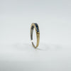 14ct Gold 0.50ct French Cut Sapphire Half  Eternity Band Ring Size M 1/2 585