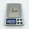 Vintage 9ct Gold Pearl Diamond & Sapphire Stud Earrings