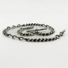 Antique 1899 Sterling Silver Fancy Figaro Link 16” Albert Chain & T-Bar 925