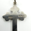Antique Victorian Sterling Silver Engraved Christian Cross Pendant 925 (1900)