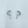 18ct Gold Rectangular CZ Baguette Lever Back Earrings 750