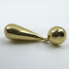 Chunky Vintage 9ct Gold Tear Drop Earrings 375 (Art Deco Style)