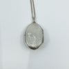 Vintage Sterling Silver Oval Amethyst Photo Locket Pendant & 22” Chain 925