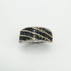 Diamond Half Hoop Band / Ring in Sterling 925 Size N Stacking Eternity Wedding