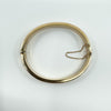 Antique 9ct Rose Gold Oval Ivy Engraved Hinged Bangle Bracelet 375 Chester 1898
