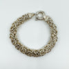 Chunky Sterling Silver Byzantine Bracelet 925 Heavy 28g