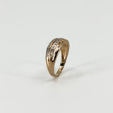 9ct - 10ct Rose Gold Diamond Band / Ring 375 Size P