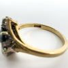 Vintage 9ct Gold 0.60ct Diamond & Sapphire Trilogy Ring Size N (London 1979) 