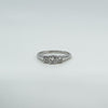 18ct White Gold 0.50ct Diamond Princess Trilogy Ring Size L