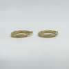 Vintage 14ct Gold Small Chunky Twisted Hoop Earrings 375