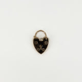 Vintage 9ct Rose Gold Heart Lock Padlock Pendant / Charm 375 (1996)