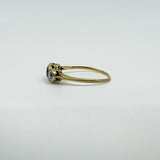Vintage 18ct Gold 1.10ct Diamond & Sapphire Trilogy Ring 750 Size P