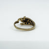Vintage 9ct Gold Sapphire & Diamond Panther Ring Size O 