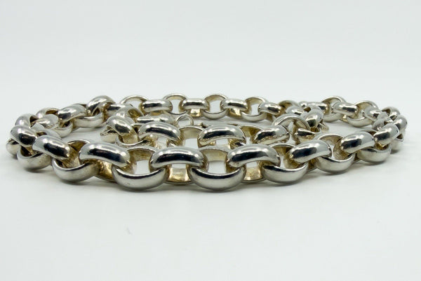 Chunky Sterling Silver 18.5” Belcher / Oval Links Chain 925 Heavy 102g Unisex