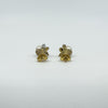 Vintage 9ct Gold Cultured Pearl & Diamond Stud Earrings 375 (1985)