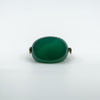 Vintage 9ct Gold Green Chrysoprase Fob Pendant / Charm (London 1980)