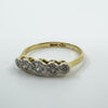 Vintage 18ct Gold Diamond 5x Stone Engagement Ring 750 Size K
