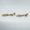 Vintage 9ct Gold Circles Drop Earrings 375