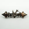 Antique Victorian Sterling Silver & Rose Gold Swallow & Ivy Brooch 925 Birm 1901