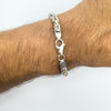 Chunky Sterling Silver 9.4” Byzantine Bracelet 925 Heavy 40g 