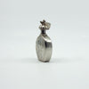 Chunky Sterling Silver Vintage Perfume / Poison Bottle Engraved Pendant 925