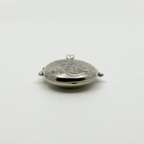 Vintage Sterling Silver Articulated Oval Foliate Engraved Locket 925 (Birm 1997)