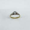 Vintage 18ct Gold & Platinum 0.20ct Diamond Solitaire Ring 750 Size N