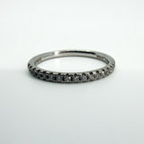 Skinny Platinum 0.28ct Diamond Eternity Band / Ring 950 Size P - Q