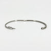 9ct White Gold Diamond Hinged Bangle / Bracelet 375