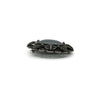 Large Vintage Sterling Silver Filigree Hematite Brooch 925