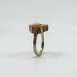 Vintage 9ct Gold Large Chunky Carved Cameo Ring 375 Size P
