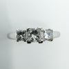 18ct White Gold 0.50ct Diamond Princess Trilogy Ring Size L