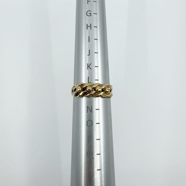 Vintage 9ct Gold Single Row Keeper Ring 375 Size L (London 1979)