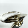 Lily of the Valley Floral Ring in Sterling Silver 925  Size M - O adjustable 