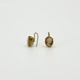 Vintage 9ct Gold Small Cameo Drop Earrings 375 (Birm 1963)