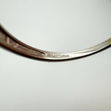 9ct White Gold Diamond Crossover Wedding Eternity Stacking Ring L - M (Replated)