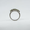 Sterling Silver 1ct Peridot 5x Stone Half Hoop Ring Size N  