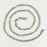 Chunky Vintage Sterling Silver 26.5” Rolo Links Chain / Necklace 925