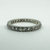 Antique Platinum Old Cut Diamond Full Eternity Band / Ring Size L - M