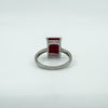 Large Sterling Silver 4.00ct Natural Ruby Solitiare Ring 925 Size K - L