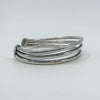 Vintage Sterling Silver Chunky Oval Trilogy Torque Bangle / Bracelet 925 29g