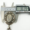 Large Antique Victorian Sterling Silver Reversible Locket & 18.5" Book Chain 925