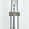 Chunky Sterling Silver CZ 5x Row Band Ring 925 Size O