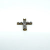 9ct White & Yellow Gold Diamond Christian Cross Pendant 375
