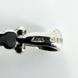 Chunky Vintage Sterling Silver Spinning 3x Sided Photo Locket Fob / Pendant 925