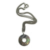 Large Sterling Silver Mother of Pearl Pendant & 16" Chain 925 by KENZO