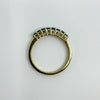 9ct Gold 0.48ct Blue Diamond Half Hoop Eternity Ring 375 Size N